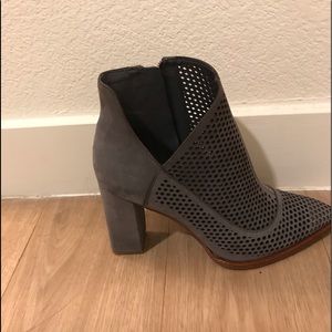 Vince camuto grey booties suede